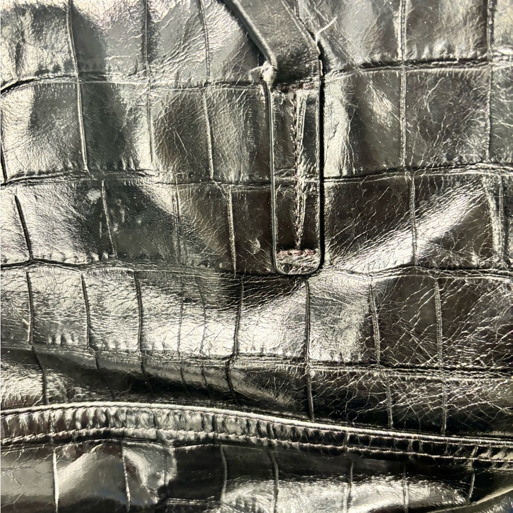 Antonio Melani Large Black Croc Tote with tons of pockets and storage - Picture 9 of 16